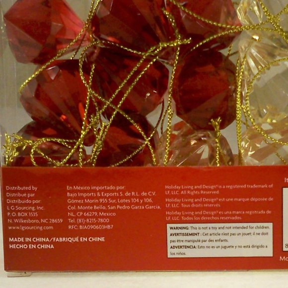 NEW Holiday living 48 Synthetic Crystal Ornaments - Picture 3 of 3
